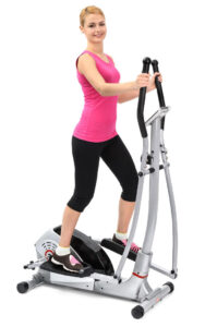 Woman on an elliptical machine