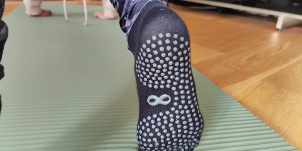 yeuG Grip Socks for Women Pilates Socks with Grips Open Top Non Slip Grippy  Sock 