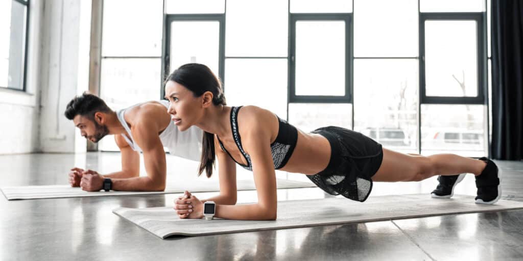 Plank at gym