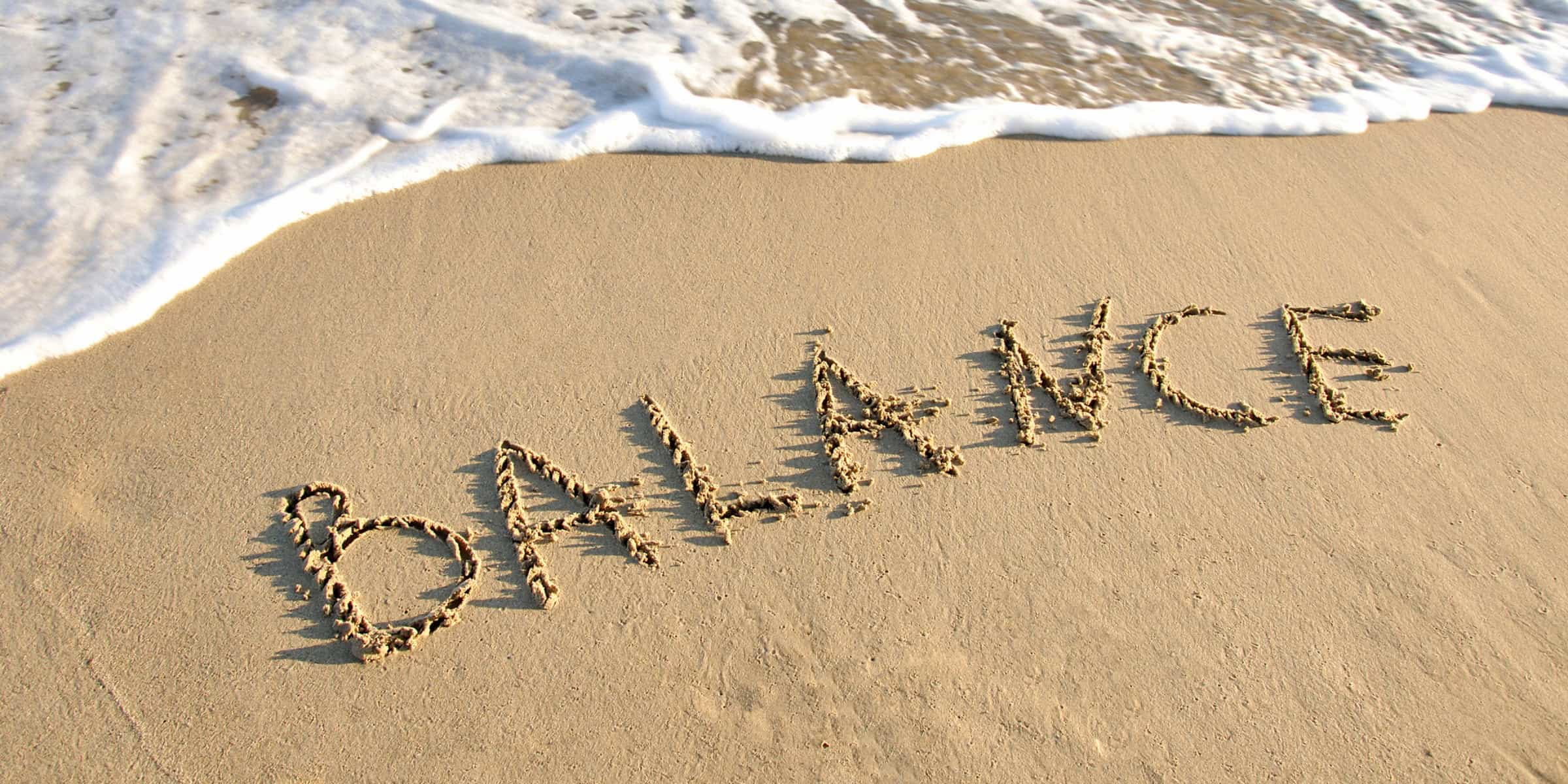 balance on beach