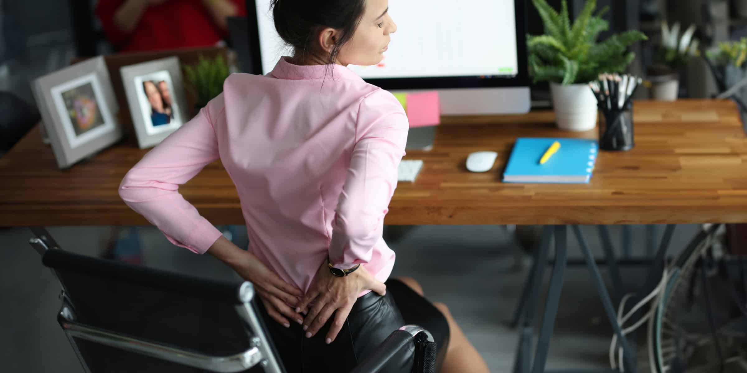 woman with back pain