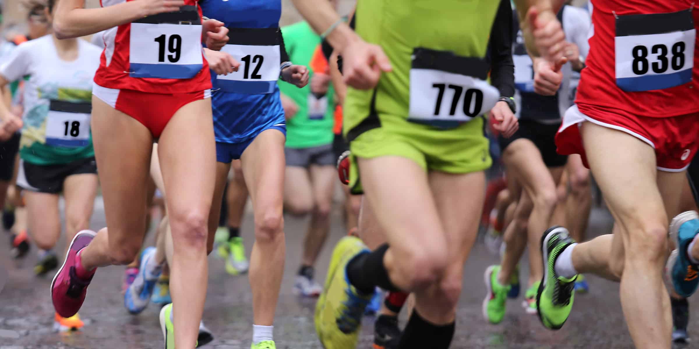 A group of runners competing in a race.